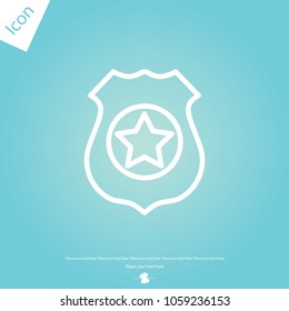 Sheriff badge with star vector icon