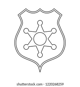 Sheriff badge symbol black and white