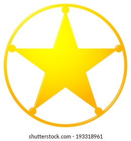Sheriff badge. Thin version.