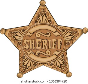 Sheriff Badge - vector