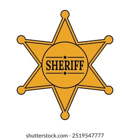 sheriff badge vector design illustration isolated background