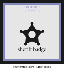 sheriff badge vector icon