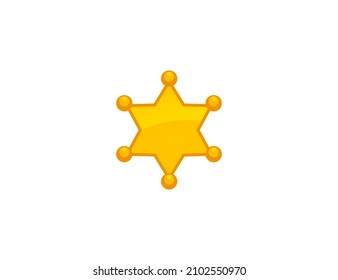 Sheriff badge vector isolated icon. Emoji illustration. Sheriff badge vector emoticon
