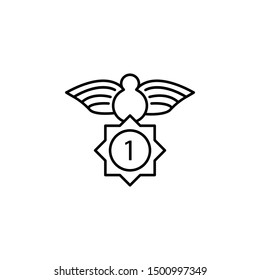 Sheriff badge, winner icon. Element of winner line icon