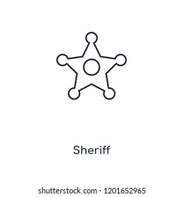 Sheriff concept line icon. Linear Sheriff concept outline symbol design. This simple element illustration can be used for web and mobile UI/UX.