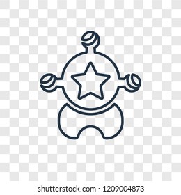 Sheriff concept vector linear icon isolated on transparent background, Sheriff concept transparency concept in outline style