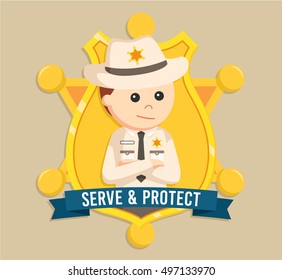 Sheriff emblem vector illustration design