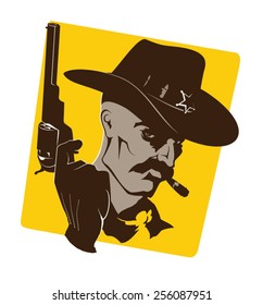 sheriff with gun