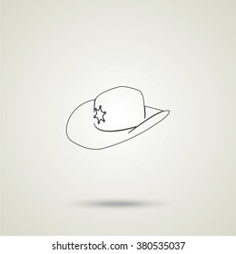 Sheriff hat icon. 