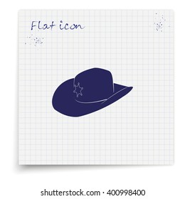 Sheriff hat icon. 