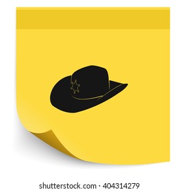 Sheriff hat icon. 