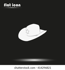 Sheriff hat icon. 