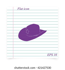 Sheriff hat icon. 