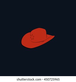 Sheriff hat icon. 