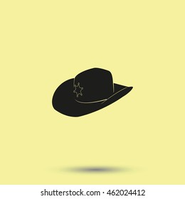 Sheriff hat icon. 