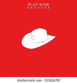 Sheriff hat icon. 