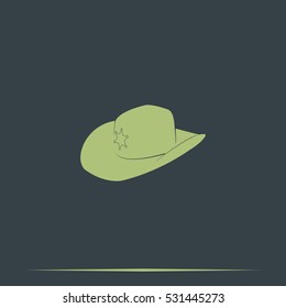 Sheriff hat icon. 