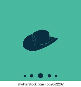 Sheriff hat icon. 