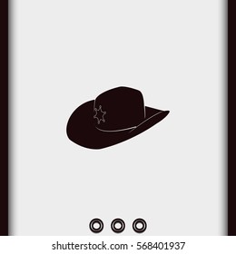 Sheriff hat icon. 