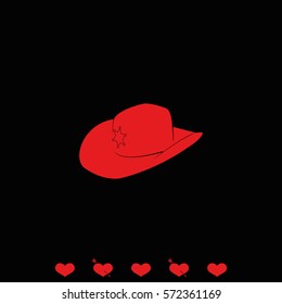 Sheriff hat icon. 