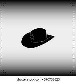 Sheriff hat icon. 