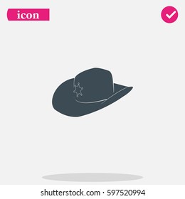 Sheriff hat icon. 