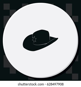 Sheriff hat icon. 
