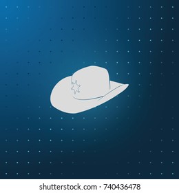 Sheriff hat icon. 