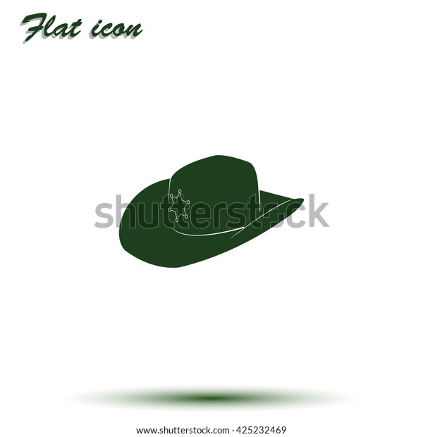 Sheriff Hat Icon Stock Vector (Royalty 