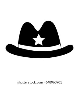 sheriff hat isolated icon