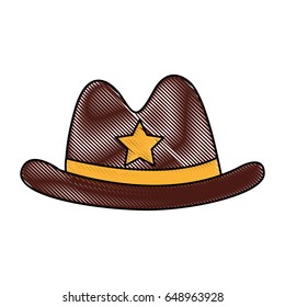 sheriff hat isolated icon