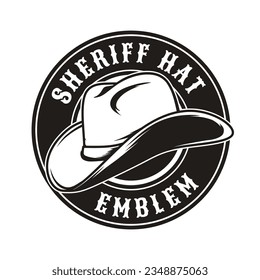 sheriff hat logo emblem for template