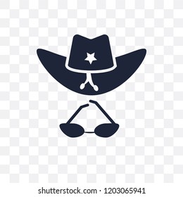 Sheriff Hat transparent icon. Sheriff Hat symbol design from Desert collection. Simple element vector illustration on transparent background.