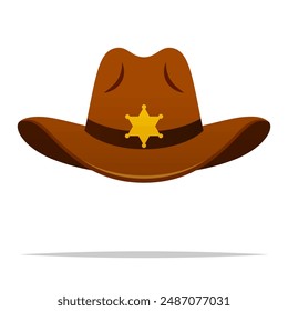 Sheriff hat vector isolated illustration