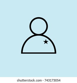 sheriff icon, blue background