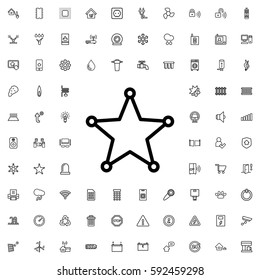 sheriff icon illustration isolated vector sign symbol. Smart home icons vector set.