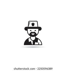 sheriff icon on white background