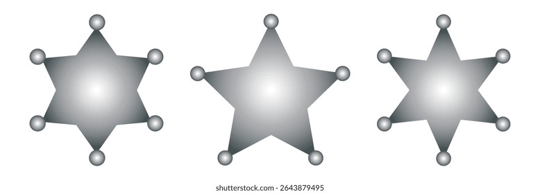 sheriff icon. Simple filled sheriff vector icon. On white background.