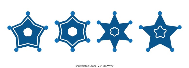 ícone do xerife. Simples preenchido xerife ícone vetor. Sobre fundo branco.