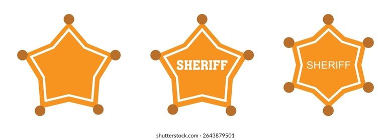 ícone do xerife. Simples preenchido xerife ícone vetor. Sobre fundo branco.