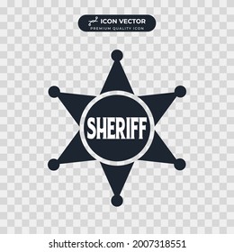 sheriff icon symbol template for graphic and web design collection logo vector illustration