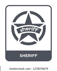 sheriff icon vector on white background, sheriff trendy filled icons from United states of america collection, sheriff vector illustration
