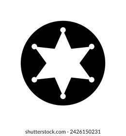 Sheriff icon vector. Police illustration sign. law symbol.