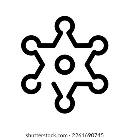 Sheriff Icon Vector Symbol Design Illustration