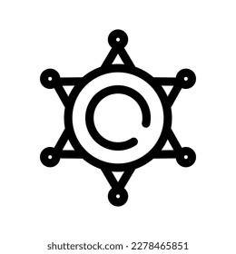 Sheriff Icon Vector Symbol Design Illustration