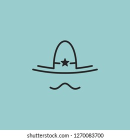 sheriff line logo design template