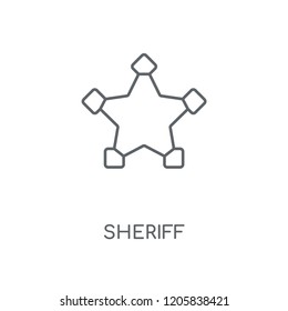 Sheriff linear icon. Sheriff concept stroke symbol design. Thin graphic elements vector illustration, outline pattern on a white background, eps 10.