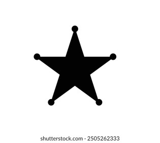 Sheriff Logo icon vector star.