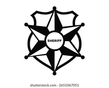 sheriff logo simple minimalist sheriff icon
