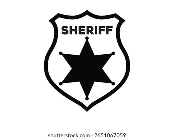 sheriff logo simple minimalist sheriff icon